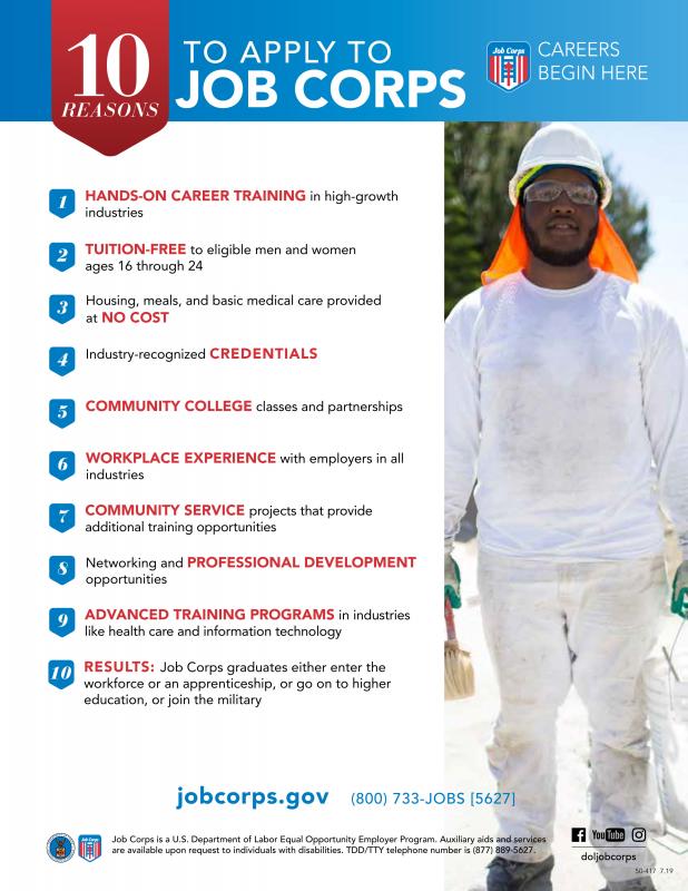 10 Reasons 16 to 24 Year Old Youth Should Apply to Job Corps PenBay Pilot